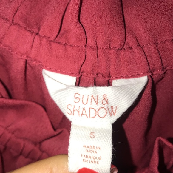 Sun & Shadow Red Flowy Blouse - Picture 3 of 3